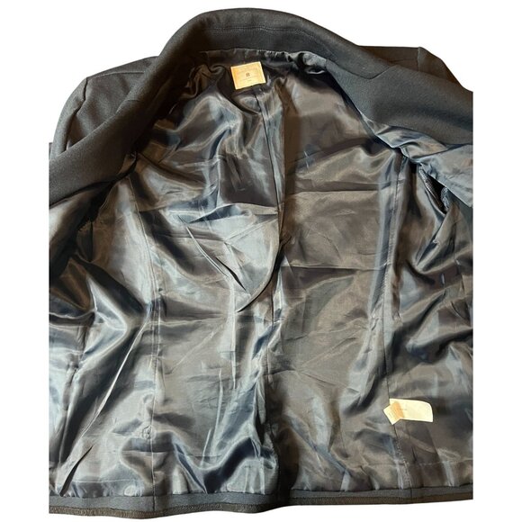 Gap The Academy Blazer Size 8 Womens Navy Black Trim Academia Preppy Corpcore - Picture 10 of 11